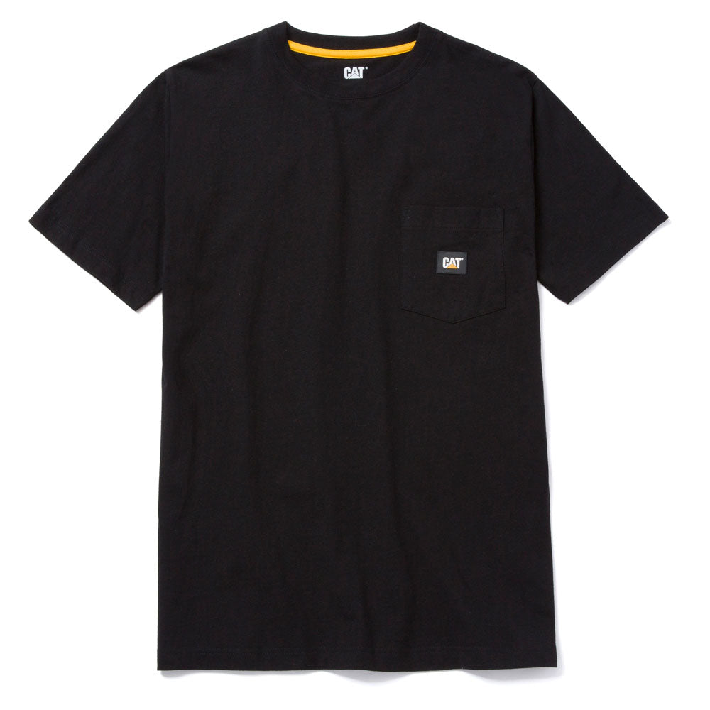 Caterpillar Mens Label Pocket Ss Tee Black