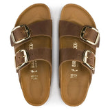 Birkenstock Womens Arizona Big Buckle Oil Leather Sandal In Cognac