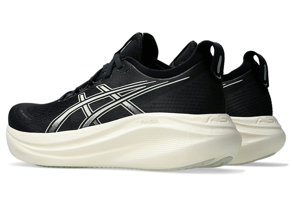 Asics Mens Gel-Nimbus 27 Shoes In Black/Lake Grey
