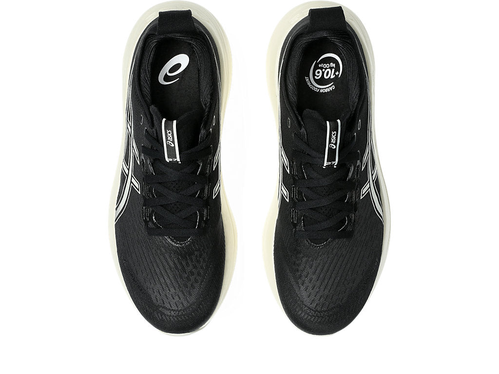 Asics Mens Gel-Nimbus 27 Shoes In Black/Lake Grey
