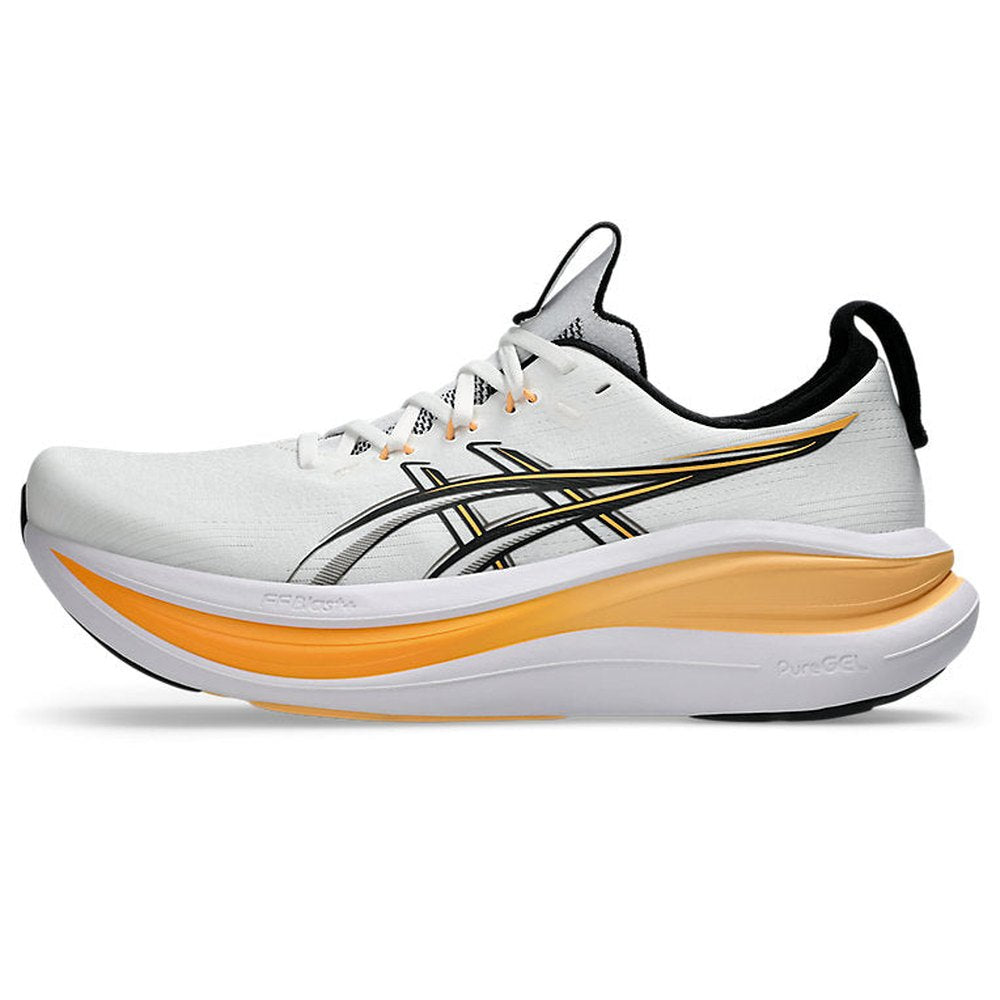 Asics Mens Gel-Nimbus 28 Shoes In White & Stadium Orange