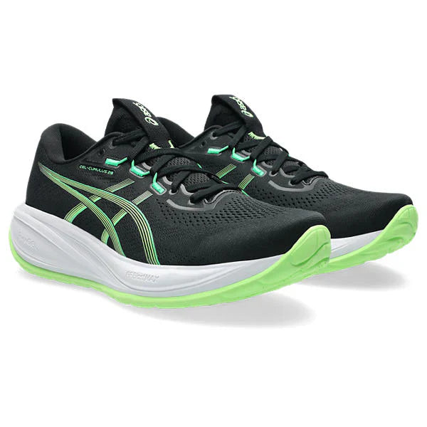 Asics Mens Gel Cumulus Shoes In Black And Green