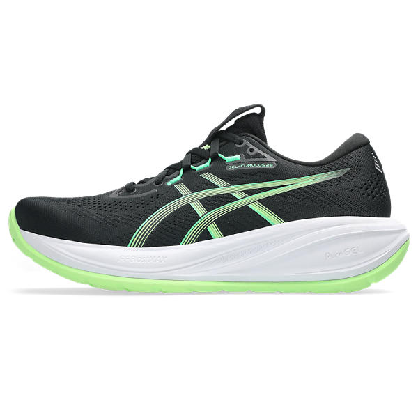 Asics Mens Gel Cumulus Shoes In Black And Green