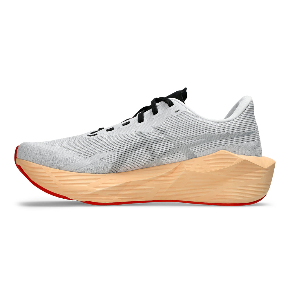 Asics Mens Novablast 6 Sneakers In White/Orange Glow