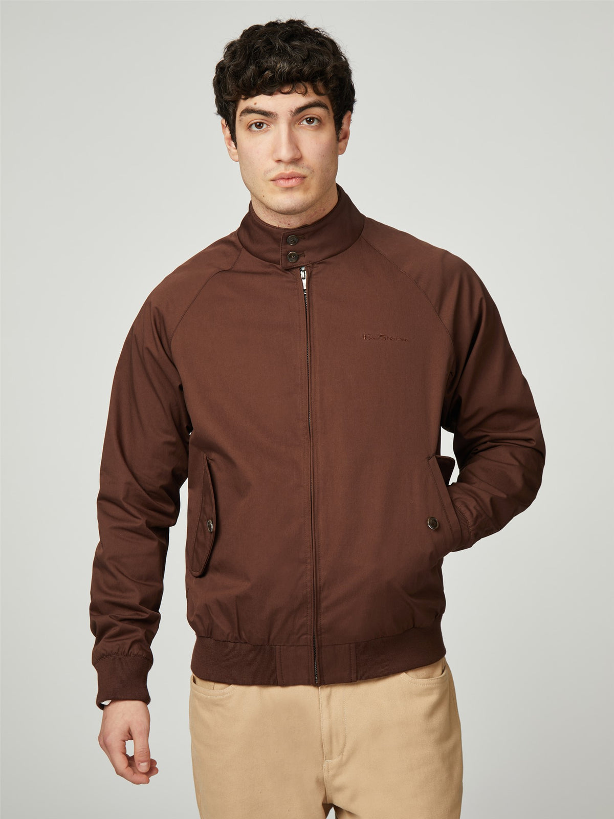 Bensherman Mens Signature Harrington Dark Brown Jacket