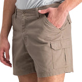 Jeep Mens 14cm Elasticated Cargo Shorts In Bark