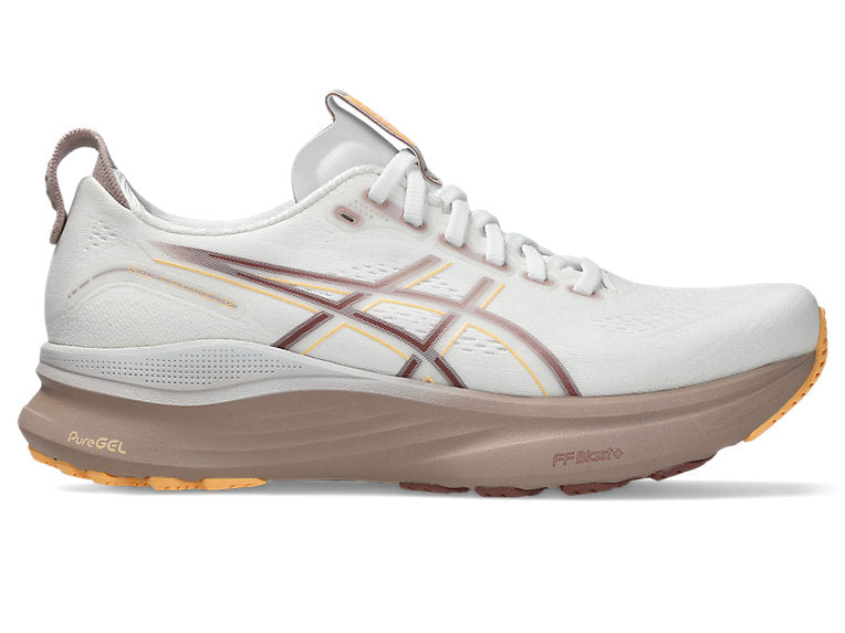 Asics Womens Gel-Kayano 32 Shoes In White/Orange Glow