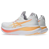 Asics Womens Gel-Nimbus 28 Shoes In White & Sun Coral