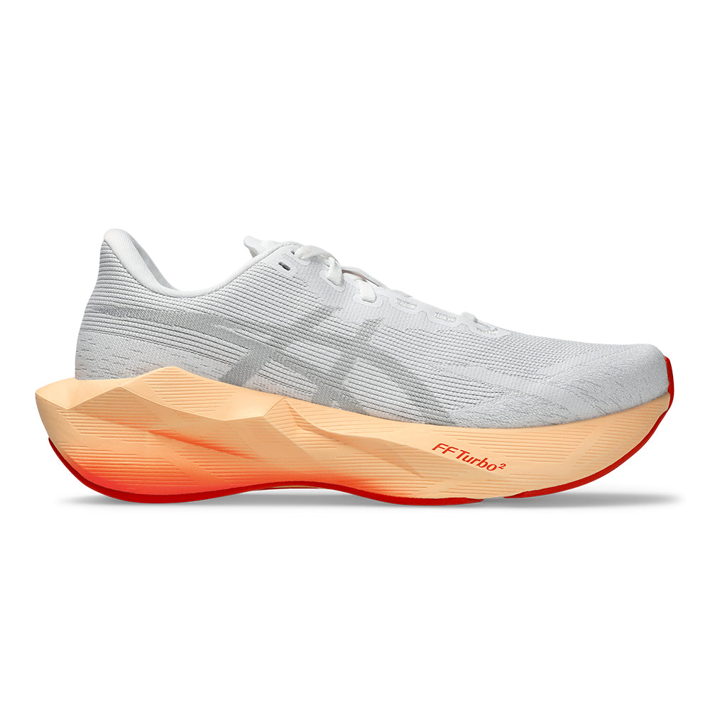 Asics Womens Novablast 6 Sneakers In White/Vivid Coral