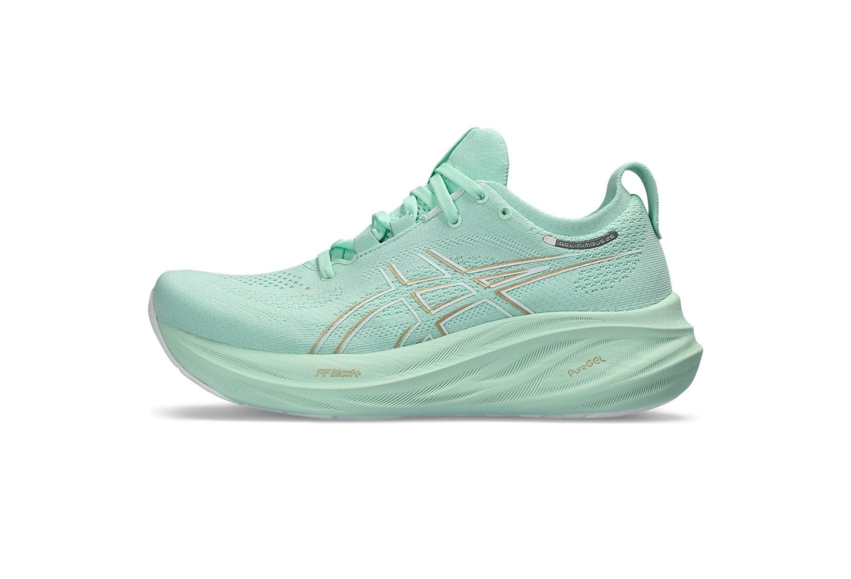 Asics Womens Gel-Nimbus 26 Shoes In Mint Tint/Pale Mint