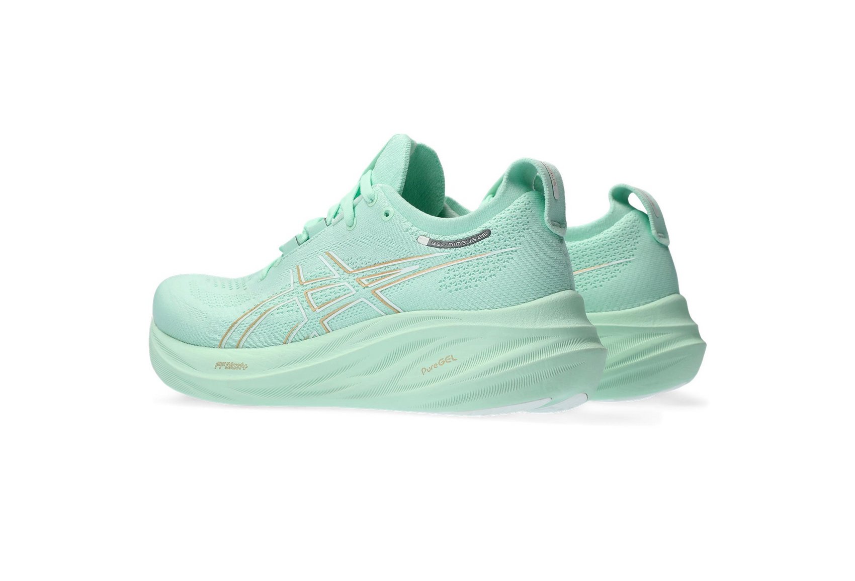 Asics Womens Gel-Nimbus 26 Shoes In Mint Tint/Pale Mint