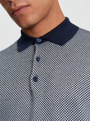 Ben Sherman Mens Texture Golfer In Dark Navy