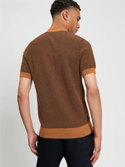 Ben Sherman Mens Texture Golfer In Camel