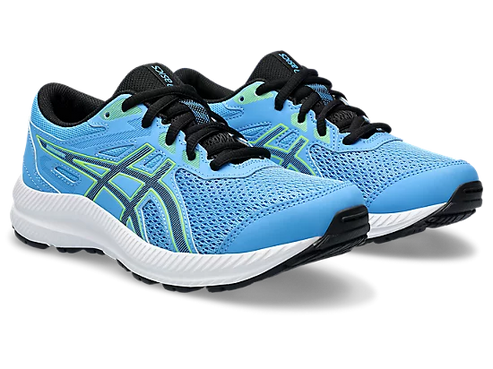 Asics Kids Contend 8 Gs Shoes In Watercape/Black