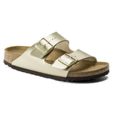 Brikenstock Womens Arizona Birko Flor Sandals In Gold