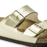 Brikenstock Womens Arizona Birko Flor Sandals In Gold