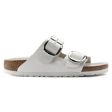 Brikenstock Womens Arizona Big Buckle Leather Sandal In White