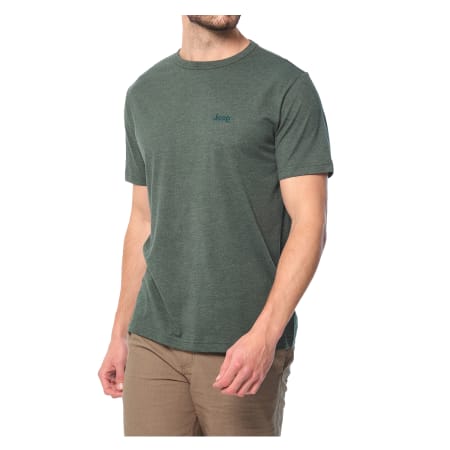 Jeep Mens Embroidery Icon T-Shirt In Olive
