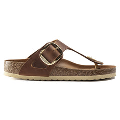 Birkenstock Gizeh 1018745 Big Buckle Smooth Leather Cognac