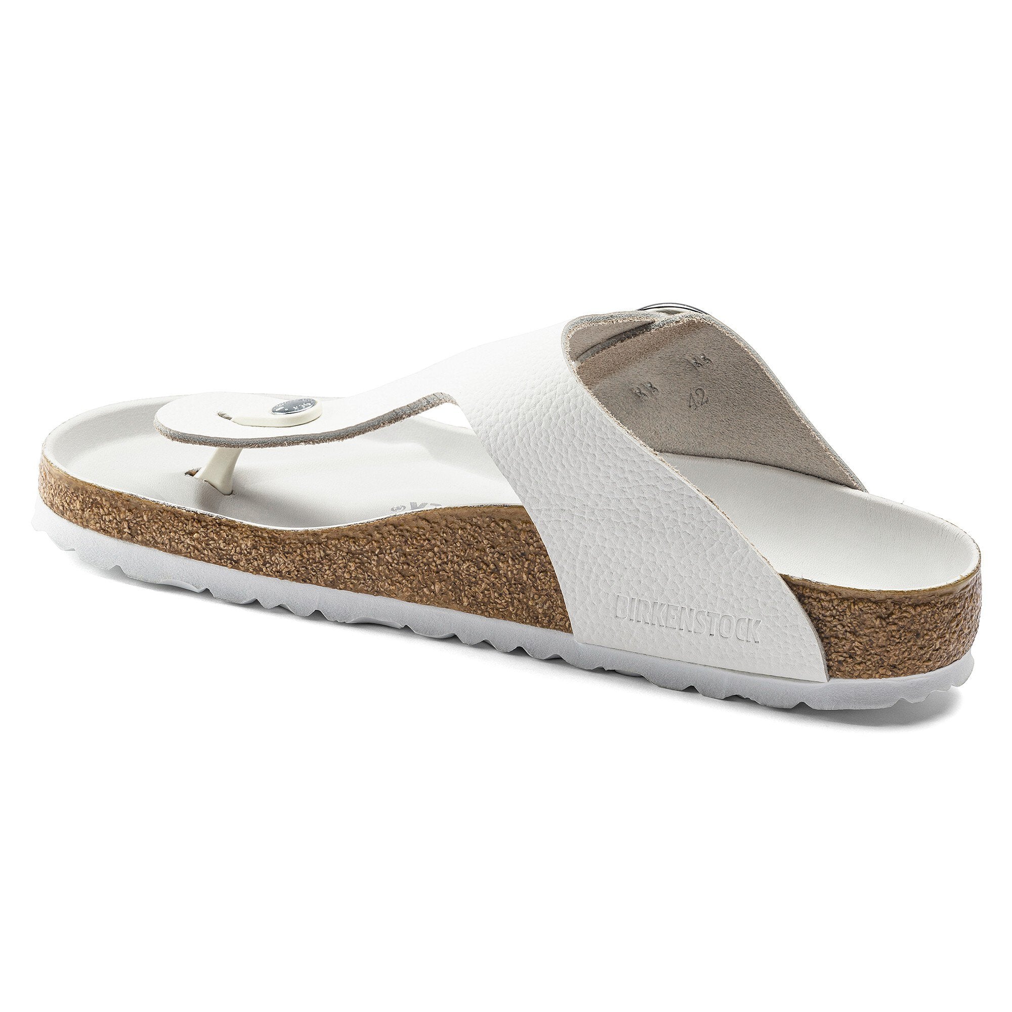 Birkenstock Gizeh 1018885 Big Buckle Natural Leather White