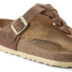 Birkenstock Gizeh 1021336 Braided Oiled Leather Cognac