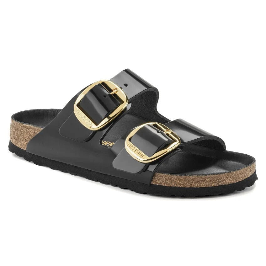 Birkenstock Unisex Adults Arizona Big Buckle Nubuck Sandals In Black