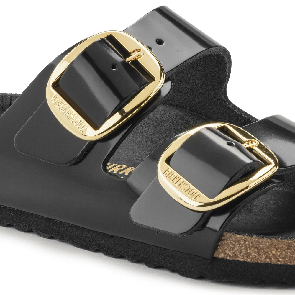 Birkenstock Unisex Adults Arizona Big Buckle Nubuck Sandals In Black