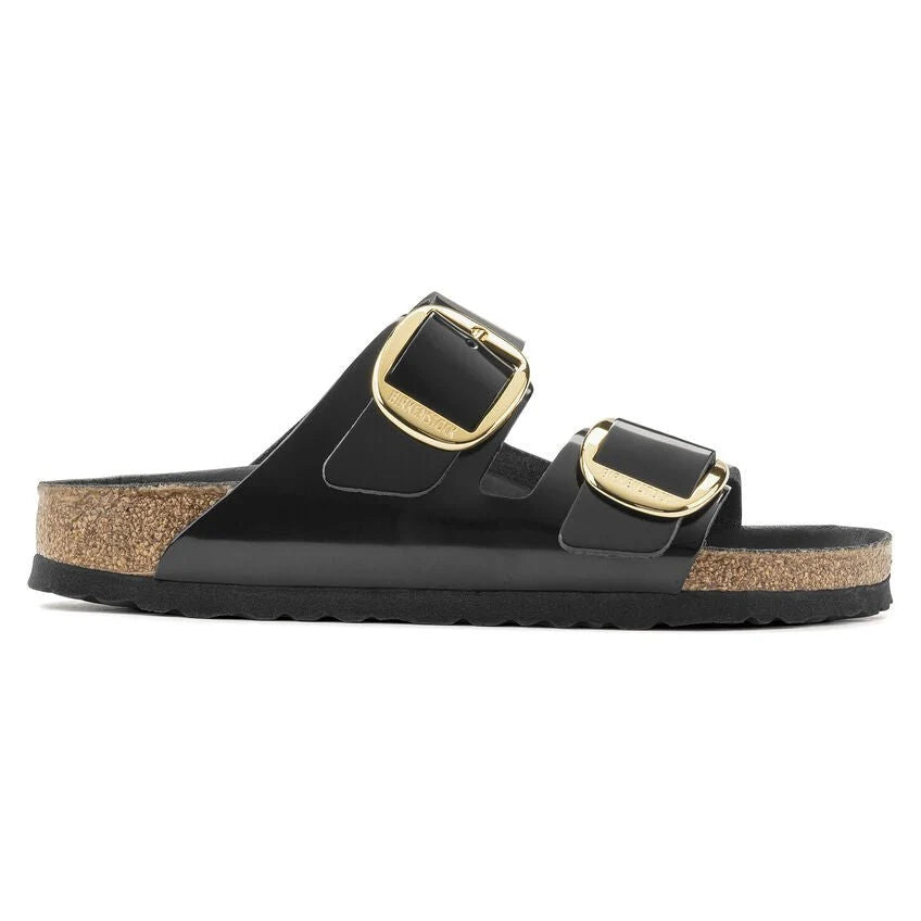 Birkenstock Unisex Adults Arizona Big Buckle Nubuck Sandals In Black