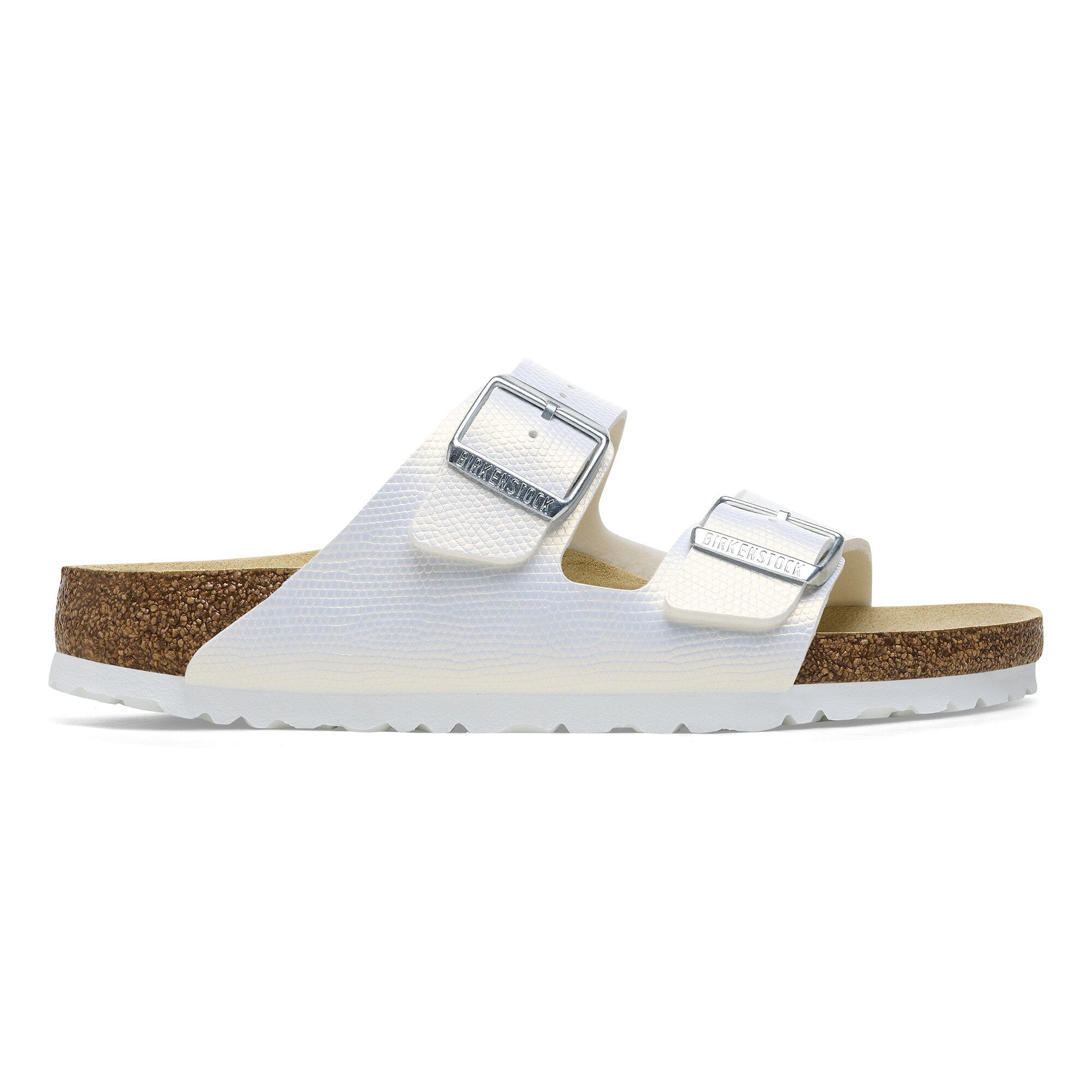 Birkenstock Arizona 1026500 Bf Birko-Flor Embossed Lizard White