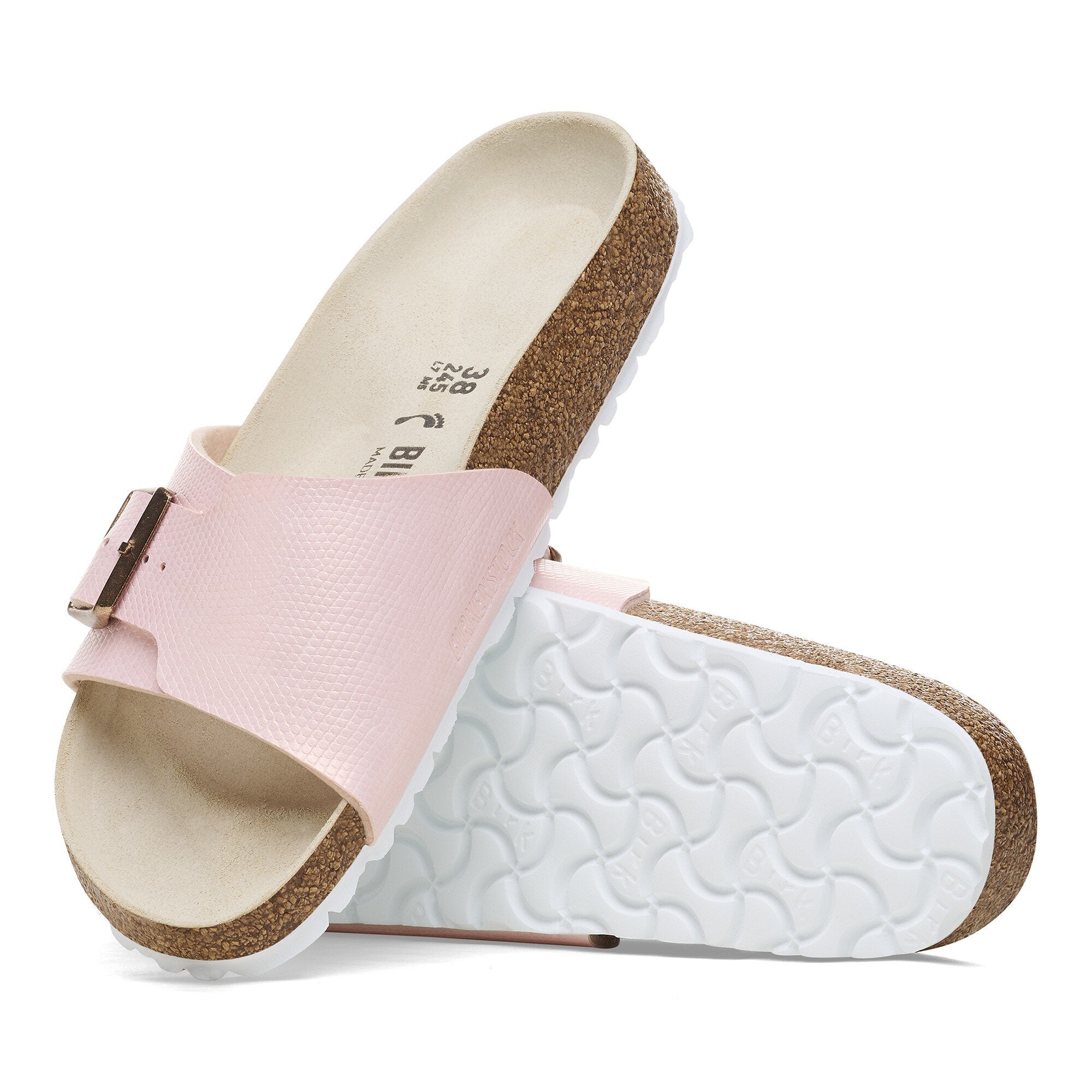 Birkenstock Catalina 1026469 Bf Birko-Flor Embossed Lizard Rose