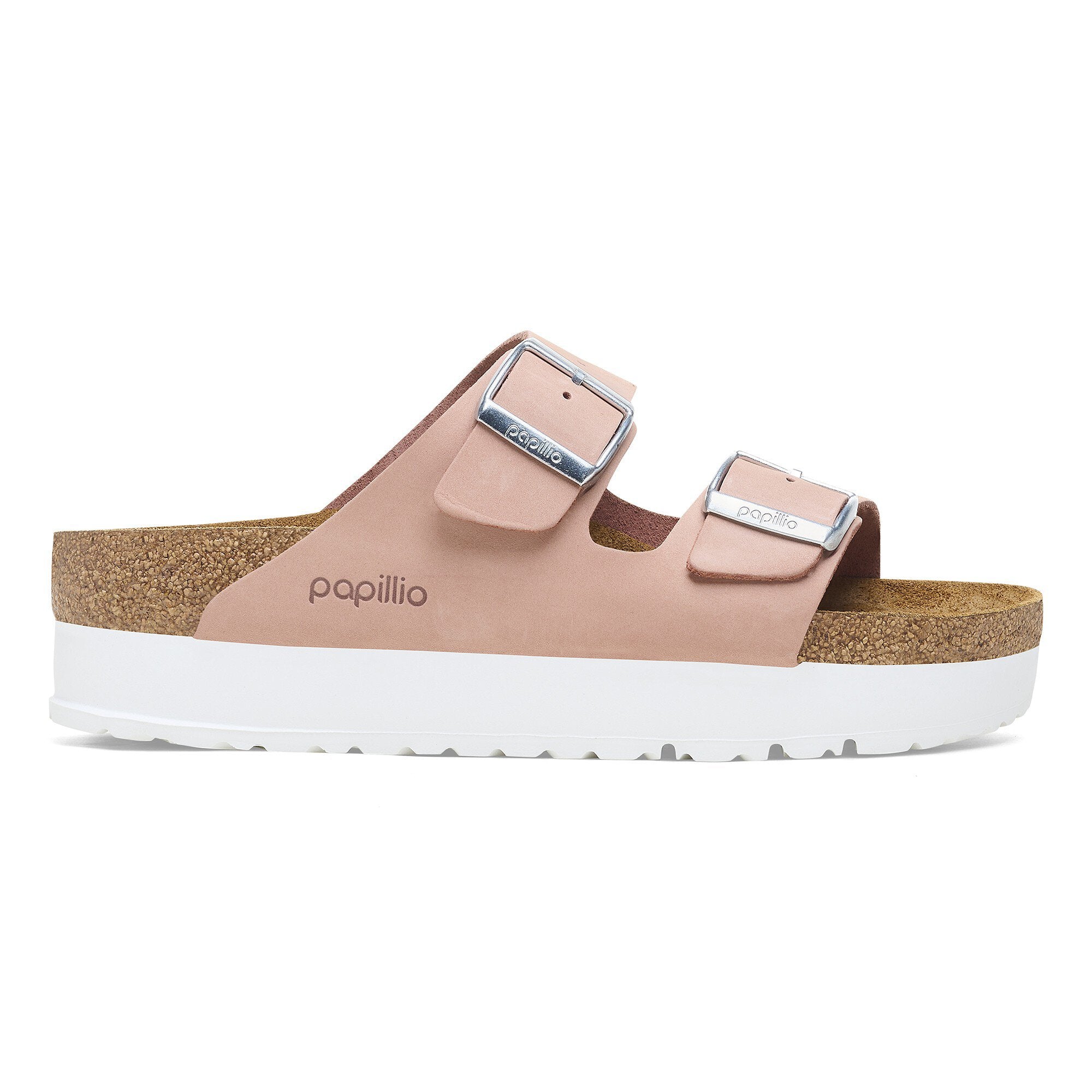 Birkenstock Arizona 1026894 Platform Flex Nubuk Leather Soft Pink