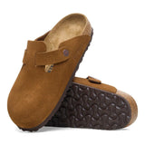 Birkenstock Mens Boston Suede Leather Sandal In Mink