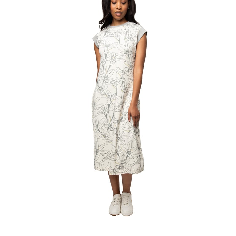 Polo Womens Off White Zyanda Short Sleeve Floral Dress