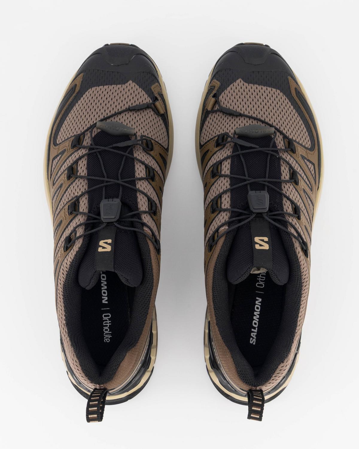 Salomon Mens Xa Pro 3D V9 Tan And Black Shoes