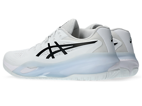Ascic Mens Gel Resolution X Shoes In White/Black