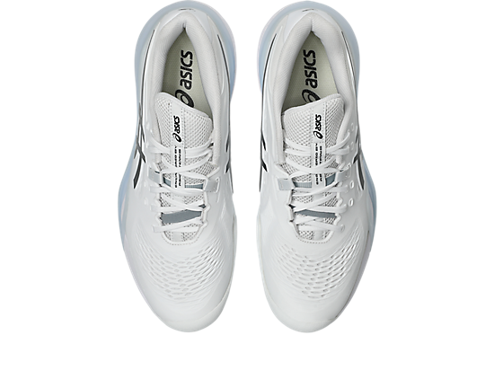 Ascic Mens Gel Resolution X Shoes In White/Black