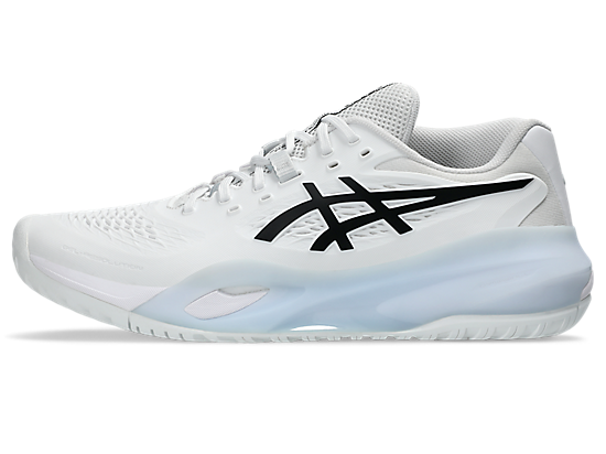 Ascic Mens Gel Resolution X Shoes In White/Black
