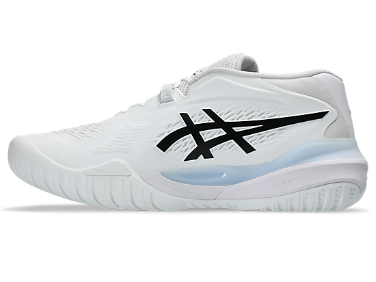 Ascic Mens Gel Resolution X Shoes In White/Black