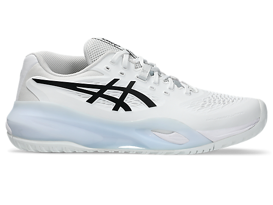 Ascic Mens Gel Resolution X Shoes In White/Black