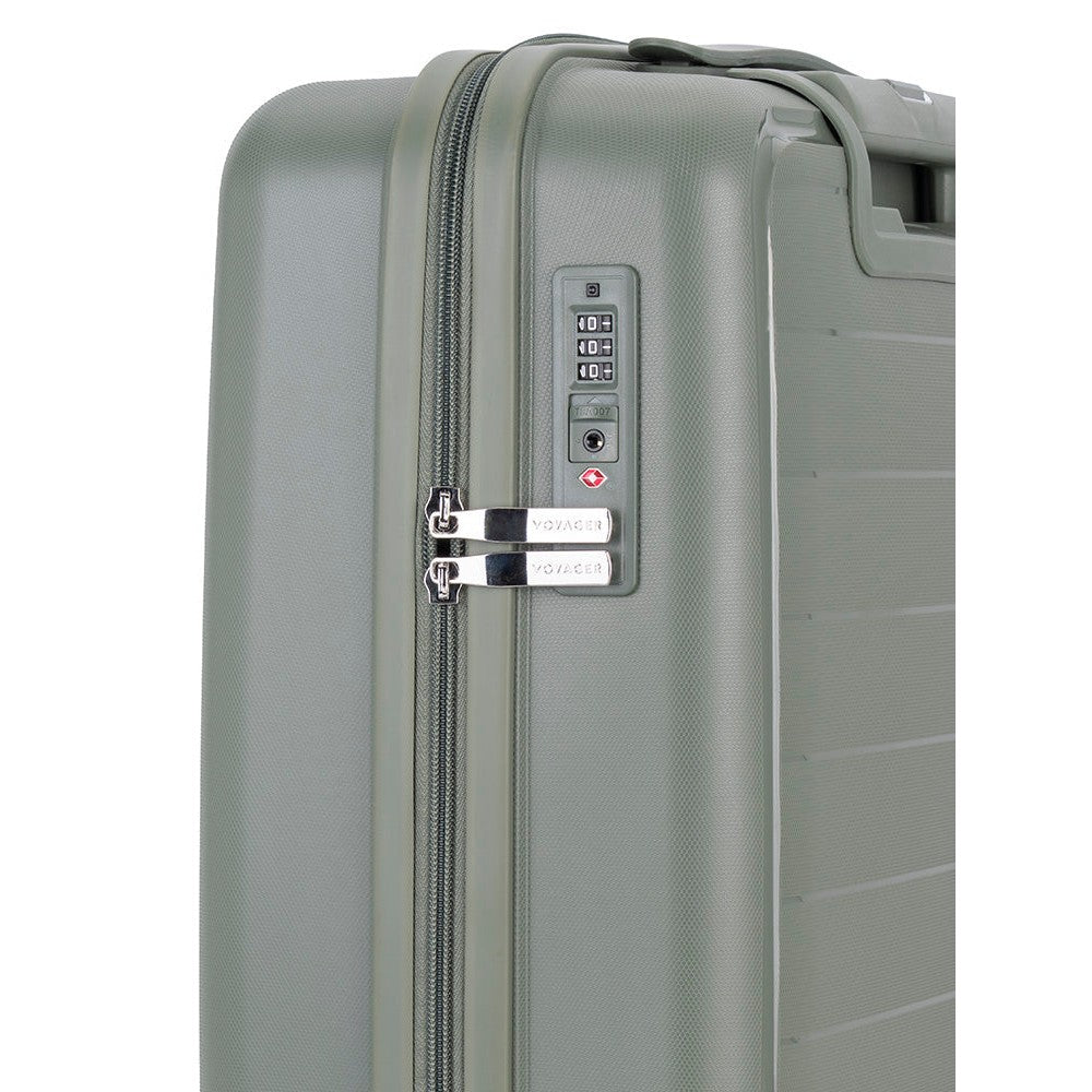 Cellini Voyager Flow 3 Piece Luggage Set In Green