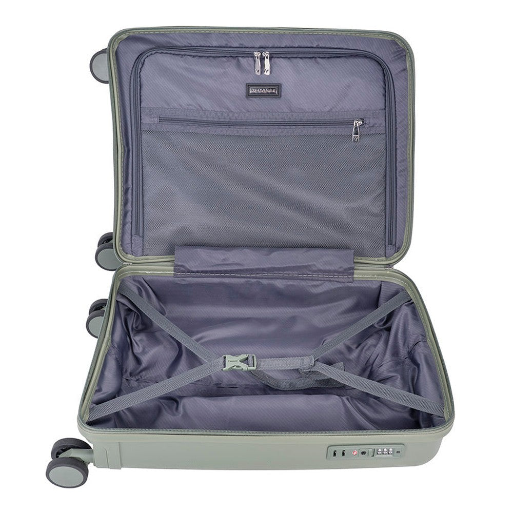 Cellini Voyager Flow 3 Piece Luggage Set In Green