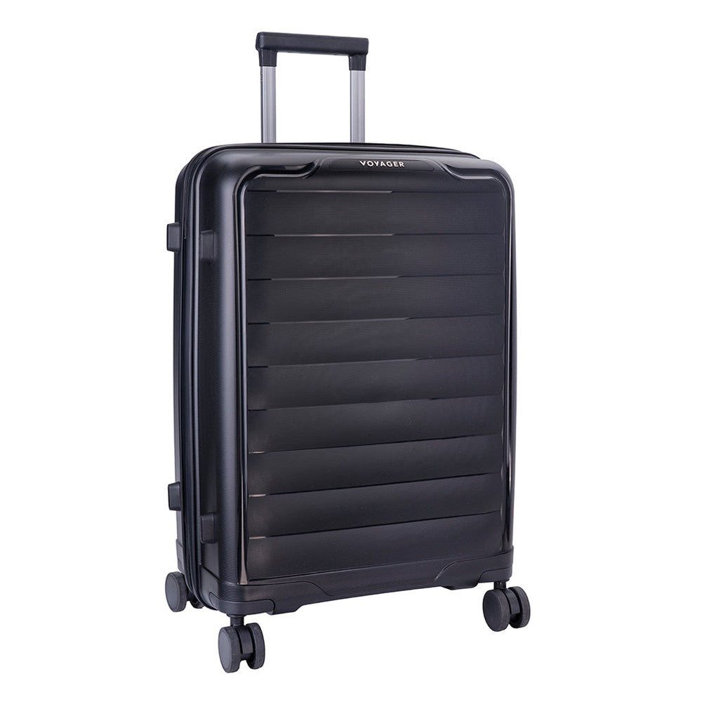Cellini Voyager Flow 3 Piece Luggage Set In Black