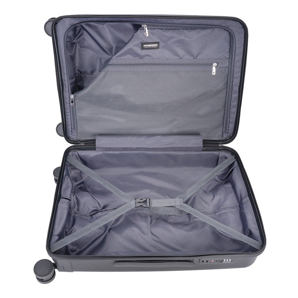Cellini Voyager Flow 3 Piece Luggage Set In Black