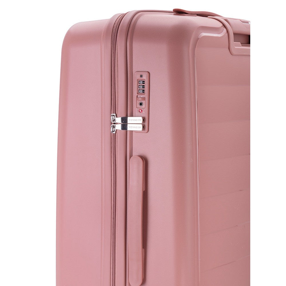 Cellini Voyager Flow 3 Piece Luggage Set In Pink