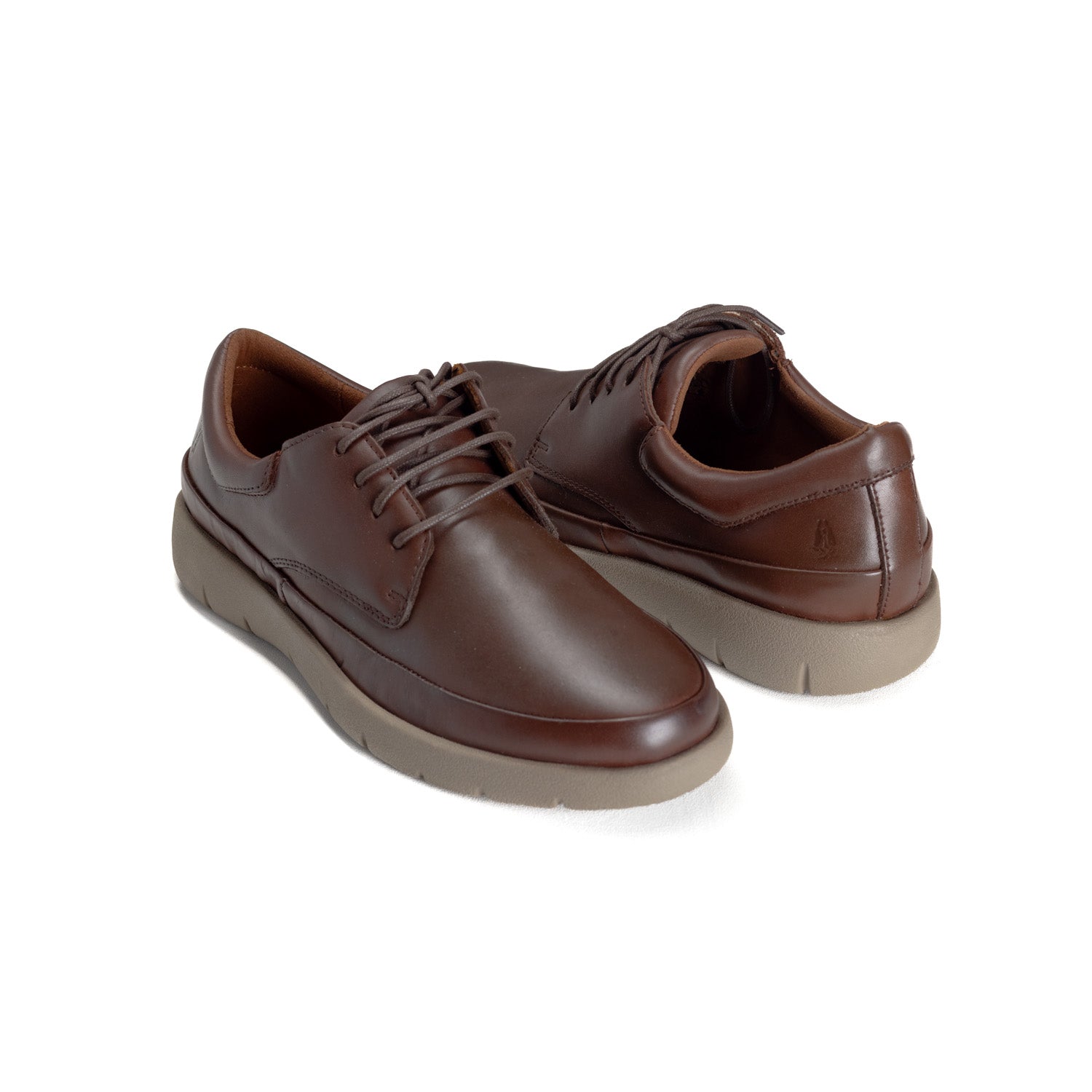 Hush Puppies Mens Stewart Leather Shoes In Brown