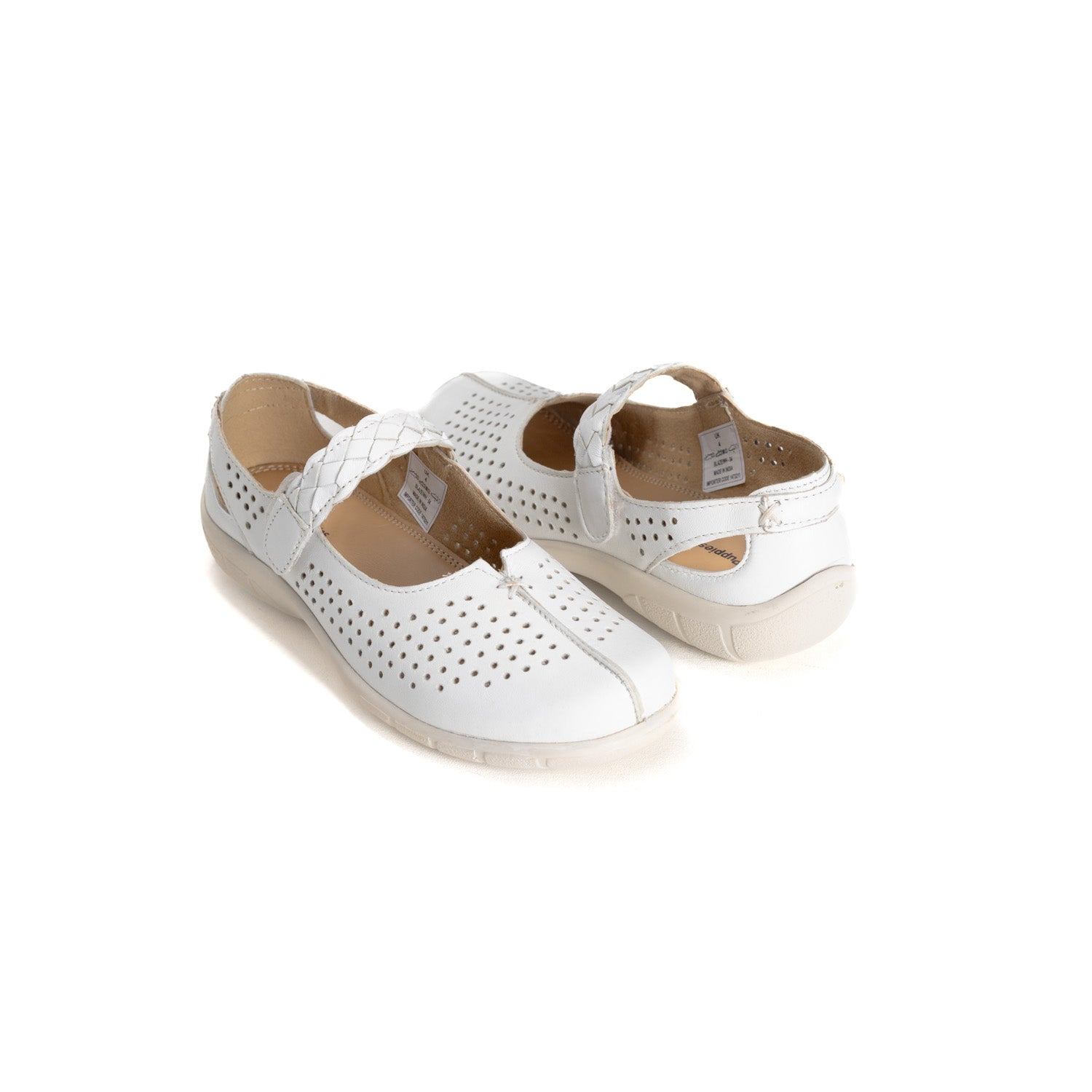Hush Puppies Ladies Blaze Flat Shoes In White