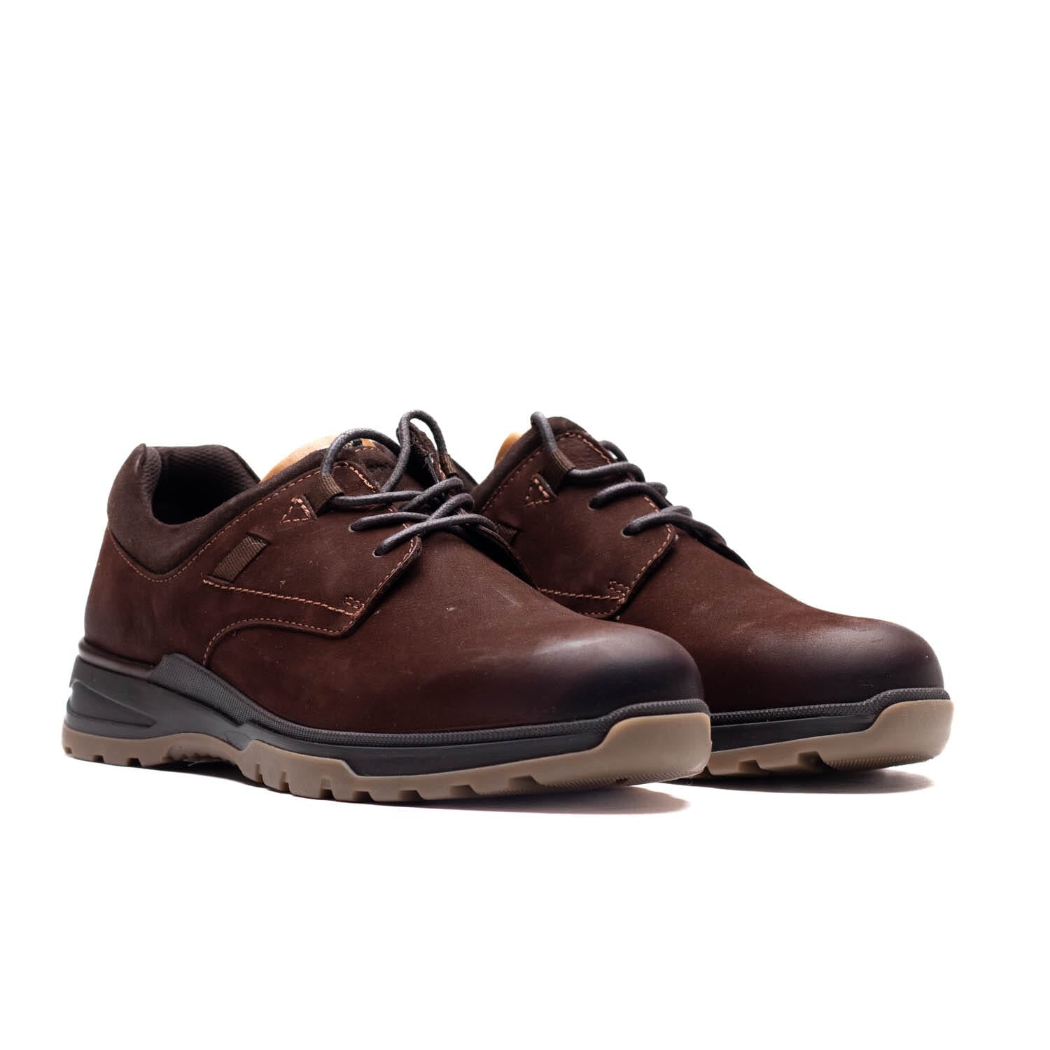 Hush Puppies Mens Alfie Cow Milled Nubuck Shoes Brown