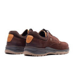 Hush Puppies Mens Alfie Cow Milled Nubuck Shoes Brown