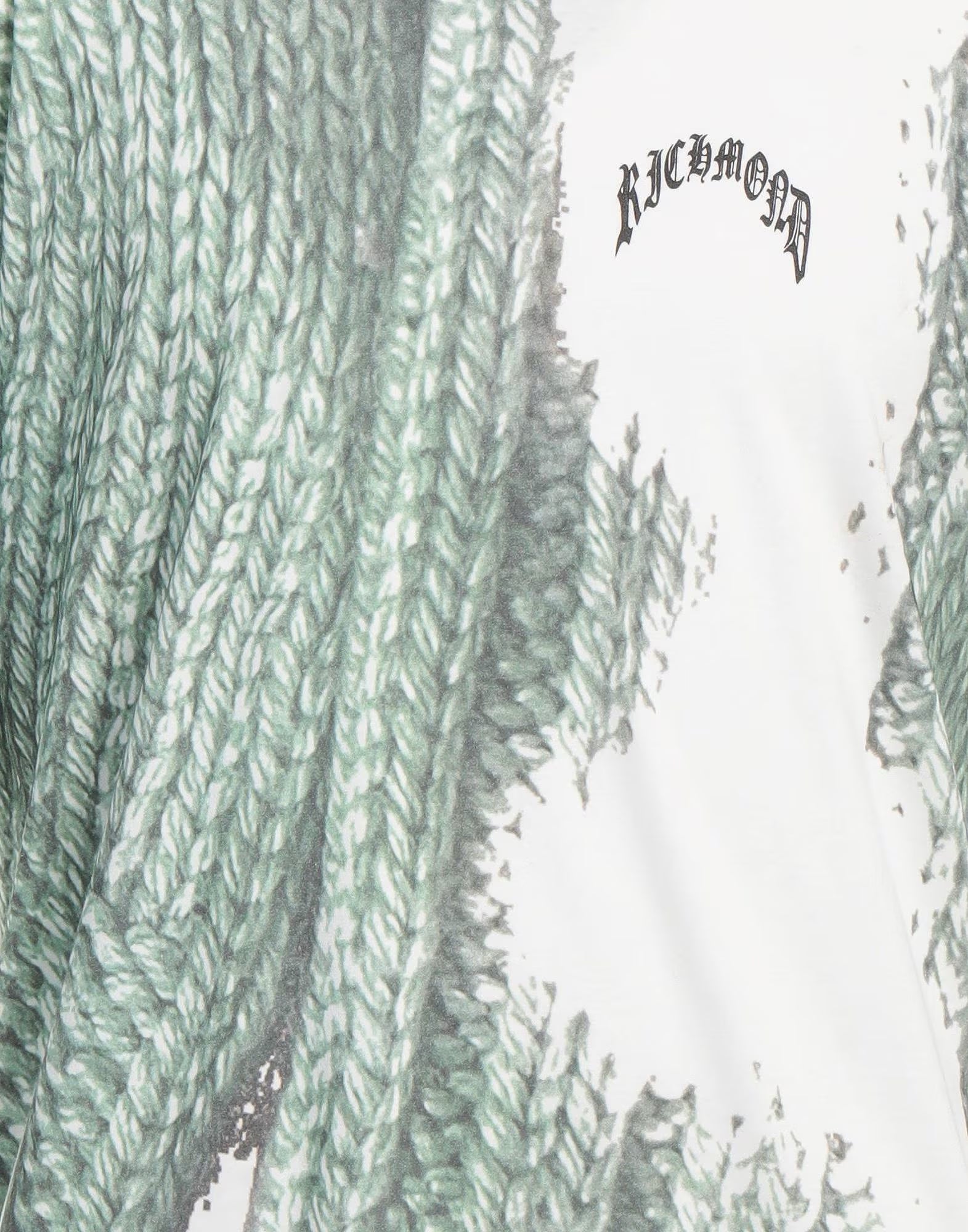 John Richmond Mens Oner Hurin T-Shirt In White & Green