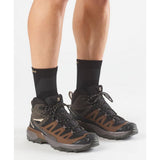 Salomon Mens X Ultra 360 Mid Gore Tex Hiking Boots In Black/Dark Gull Gray/Dark Earth